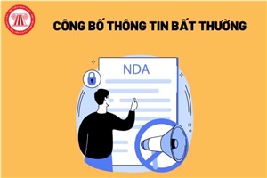 Công bố thông tin bất thường gửi Sở Giao dịch Chứng khoán Hà Nội